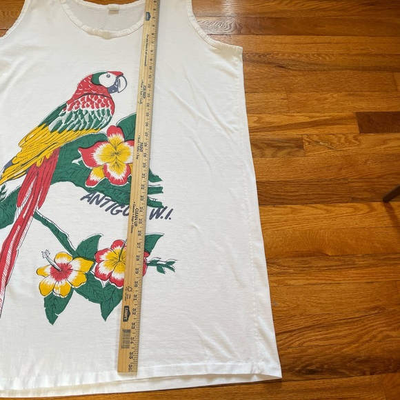 amazing 80s/90s jungle parrot nightgown pajama shirt Antigua WI Wisconsin cute - Picture 6 of 7